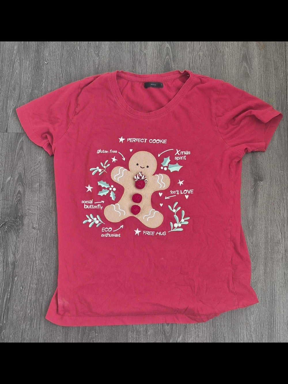 Red Gingerbread Mam Christmas Graphic Tee